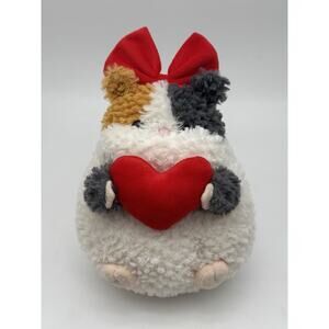 Walgreens Gray Brown White Hamster Red Valentine Heart Stuffed Animal Plush 8"
